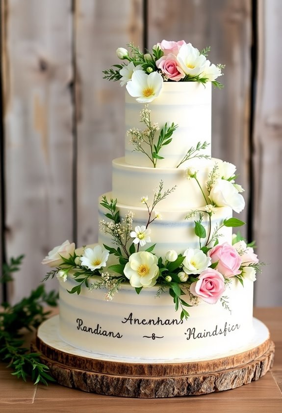 floral wedding cake designs