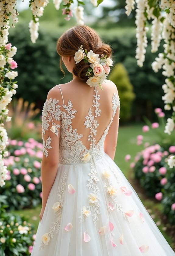floral wedding dress elegance