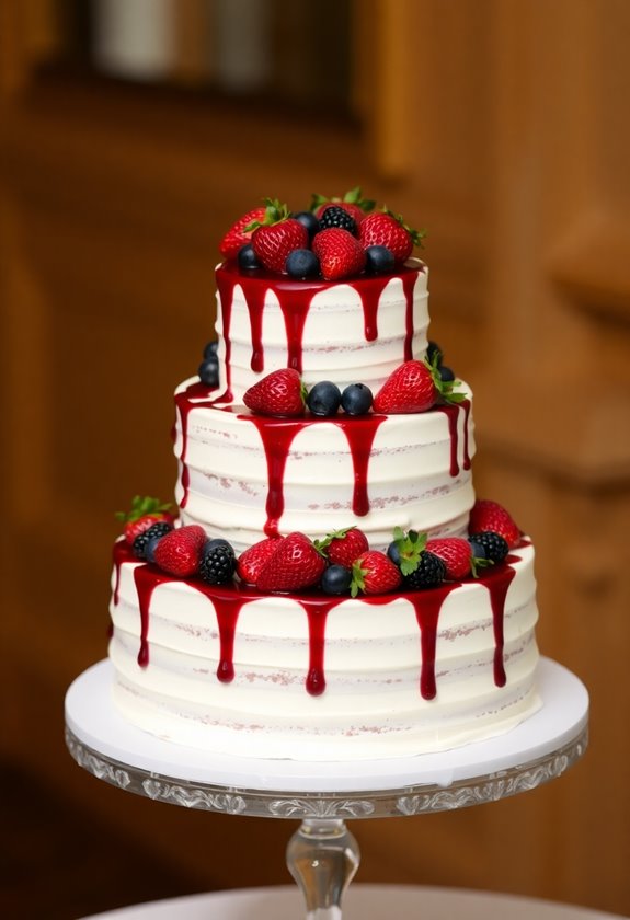 fresh berries wedding cake