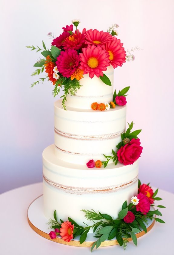 fresh flower cake decoration