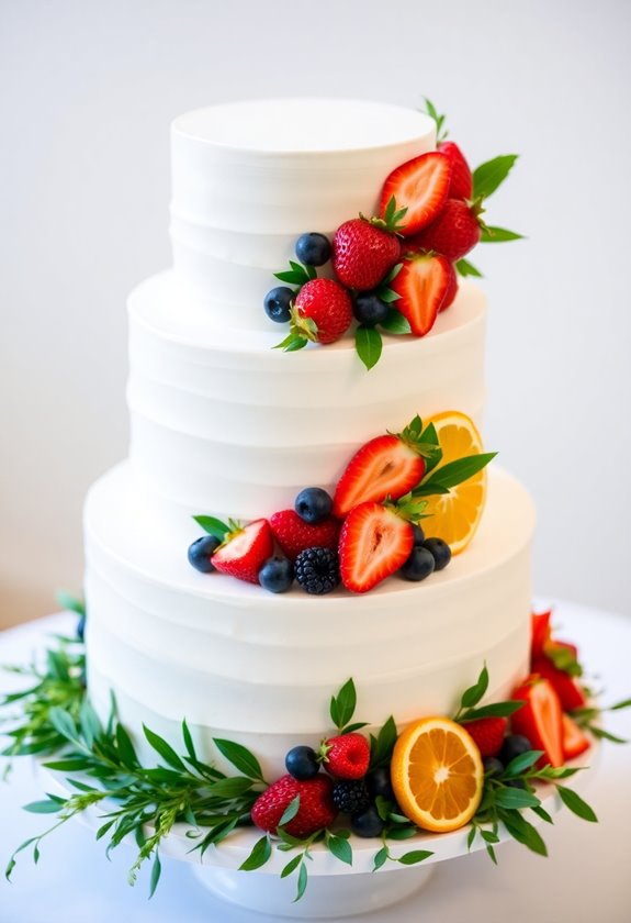 fresh fruit cake garnishes