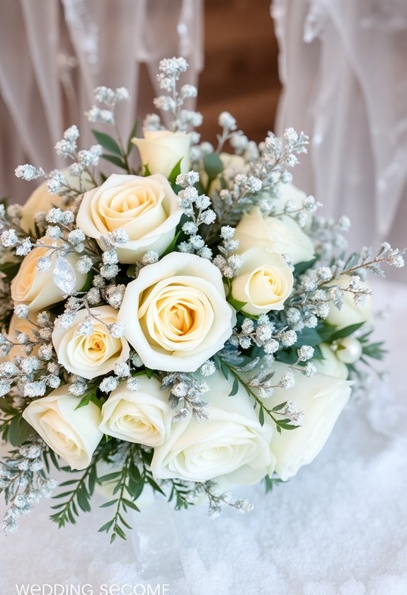 frosty white silver elegance
