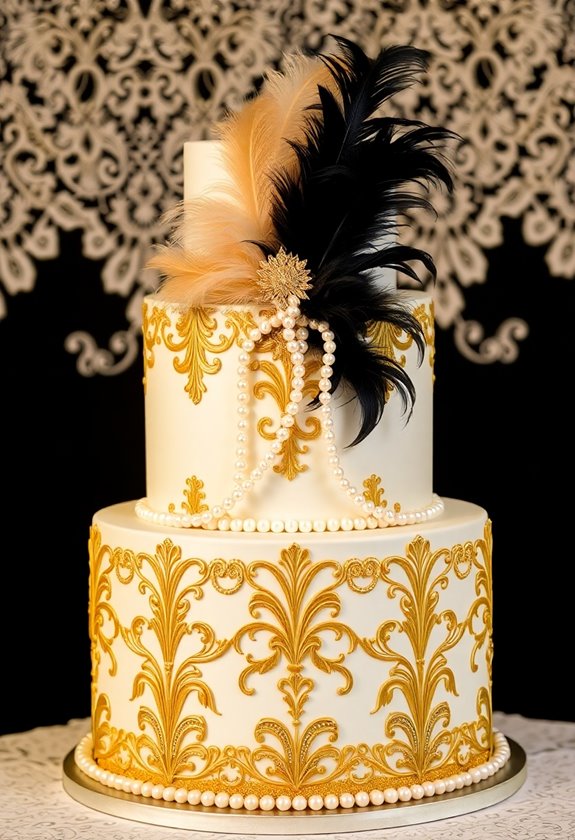 gatsby inspired wedding cake elegance