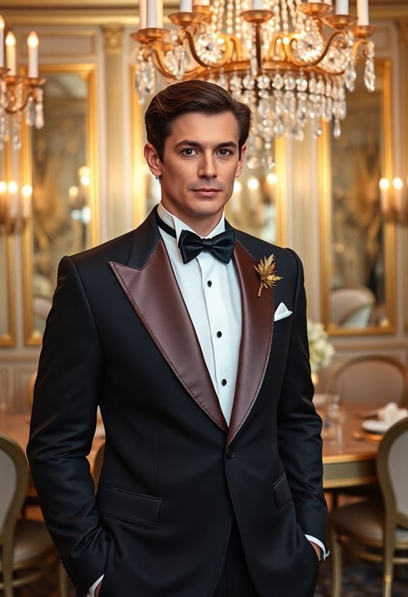 gatsby inspired wedding tuxedo elements