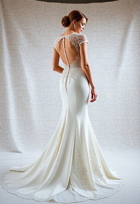 glamorous beaded cap sleeves