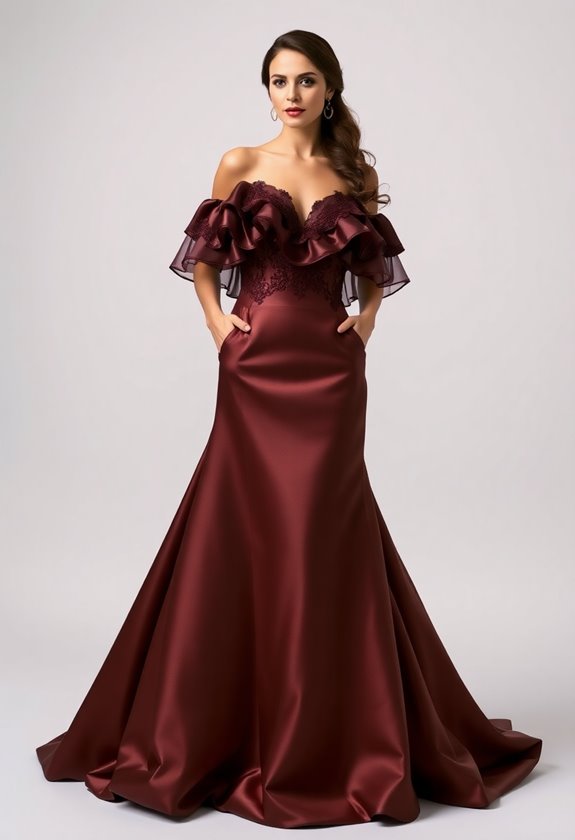 glamorous gown with pockets