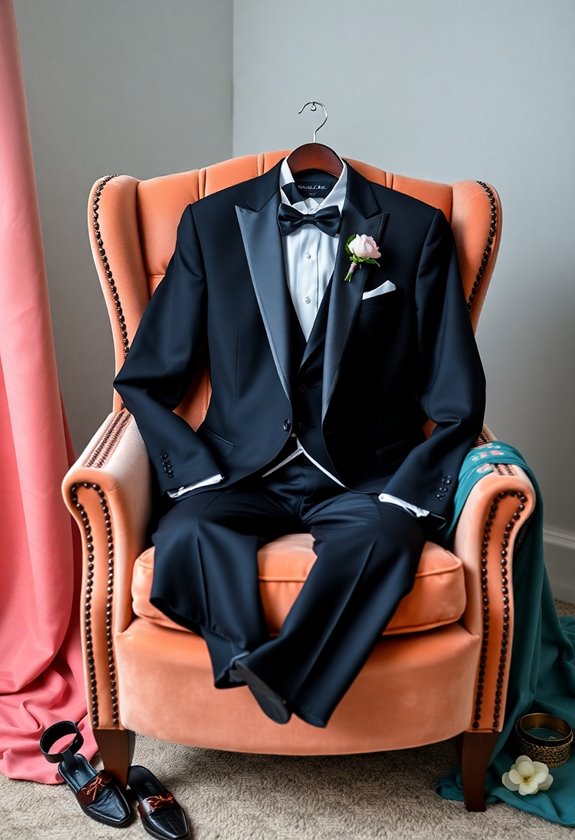 groom s tuxedo sets tone