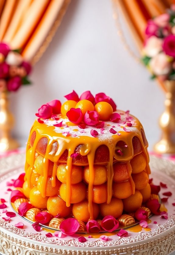 gulab jamun inspired cake