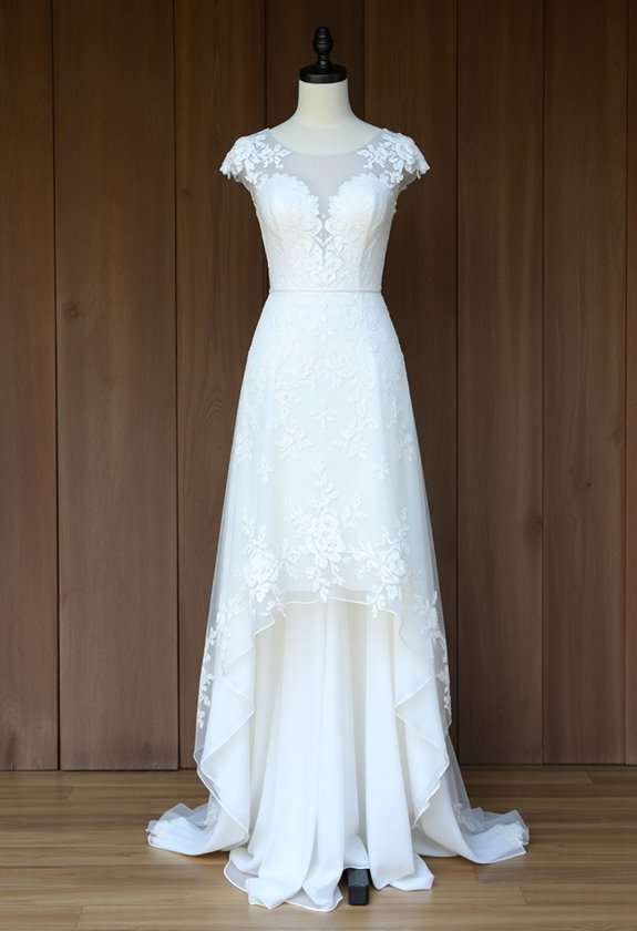 high low wedding dress elegance