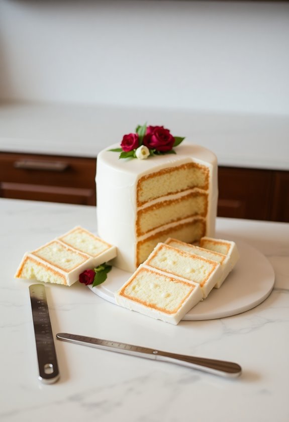 ideal cake slice size