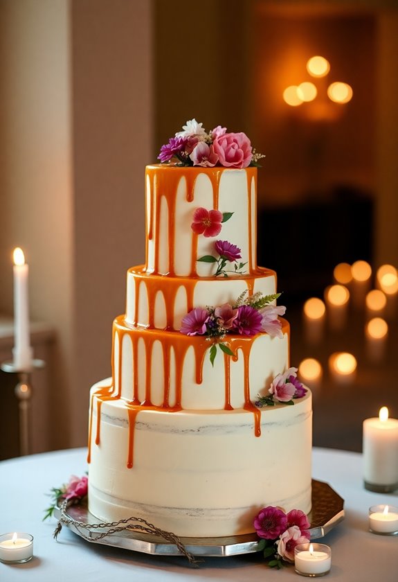 indulgent salted caramel cake