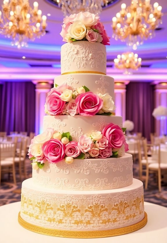 intricate sugar cake sculptures