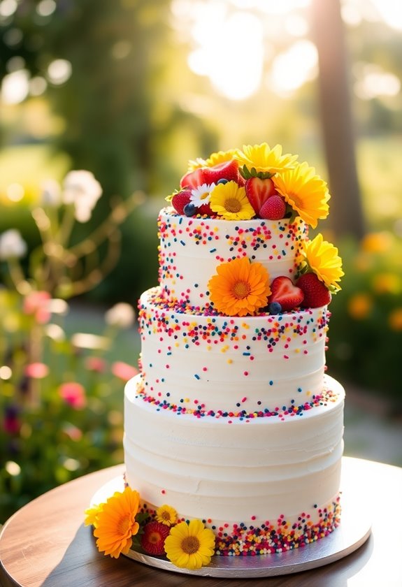 joyful colorful wedding sprinkles