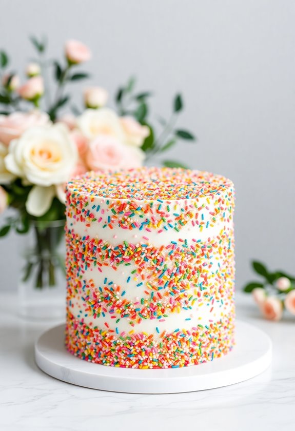 joyful sprinkle celebration cake