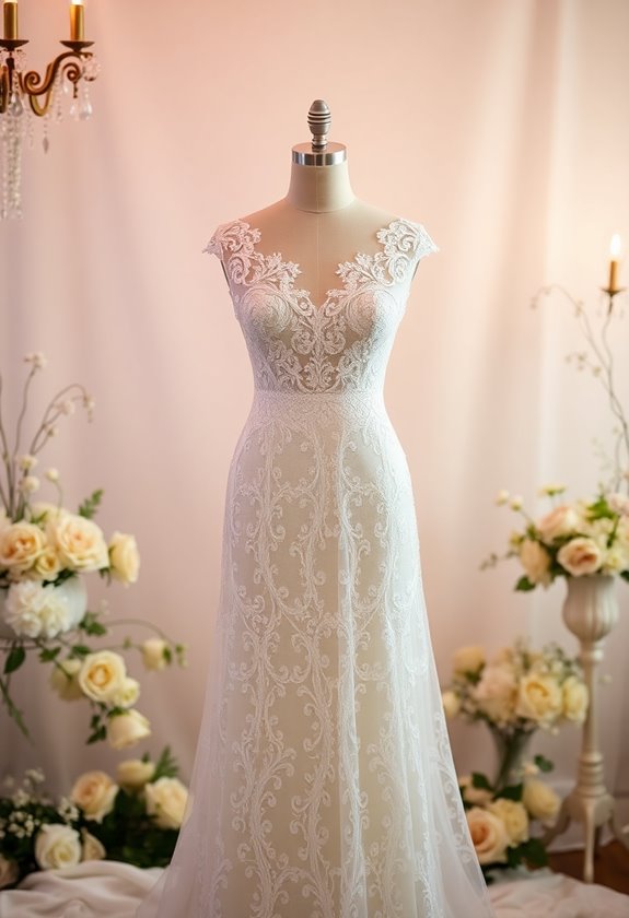 lace gown romantic elegance