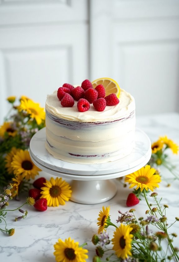 lemon raspberry wedding cake