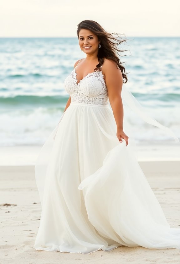 light airy beach wedding dresses