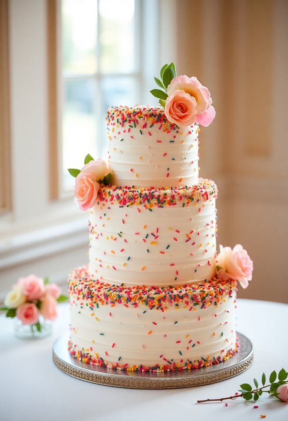 lively colorful funfetti cake