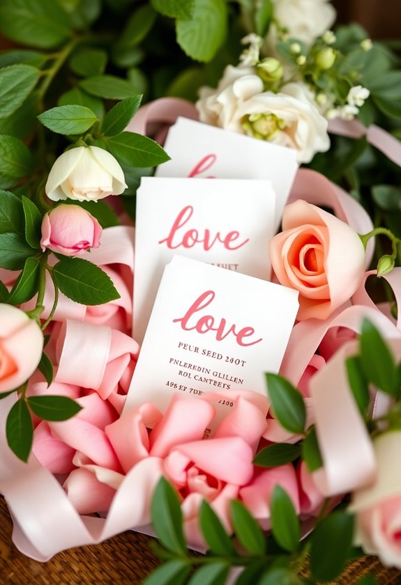 love themed seed packets