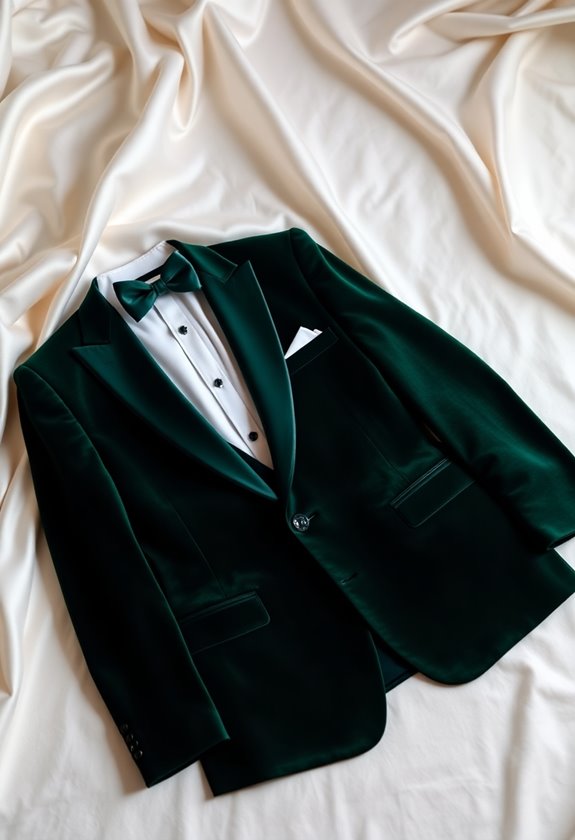 luxurious velvet wedding tuxedo