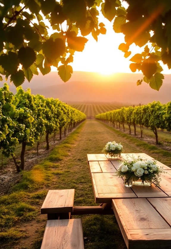 magical vineyard wedding settings