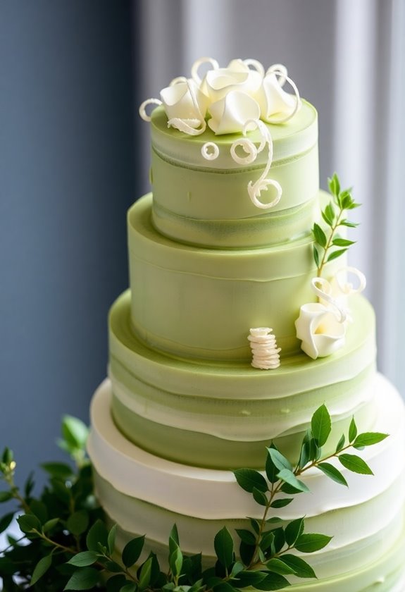 matcha chocolate wedding cake