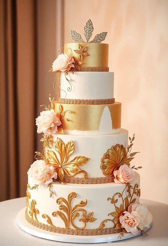 metallic elegance for weddings