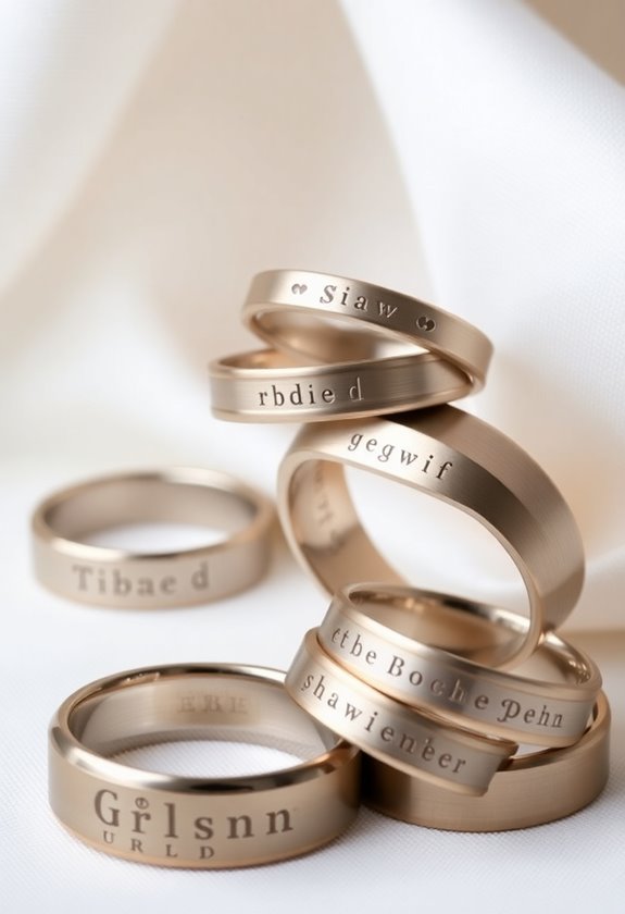 minimalist symbolic wedding bands