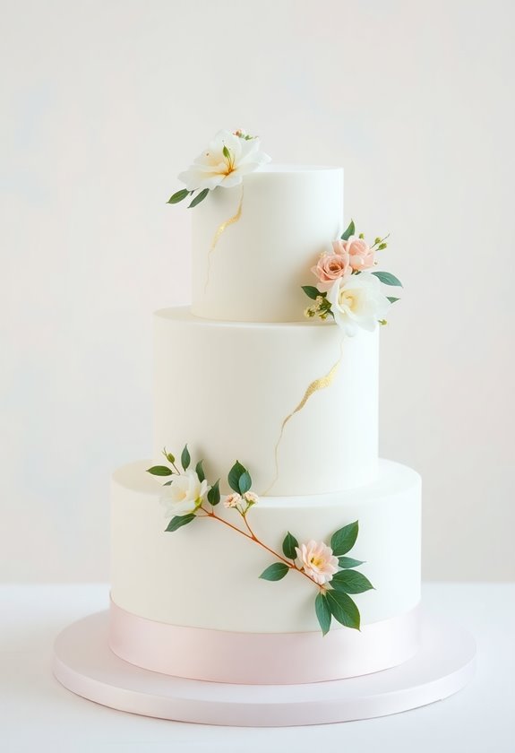 minimalist wedding cake elegance