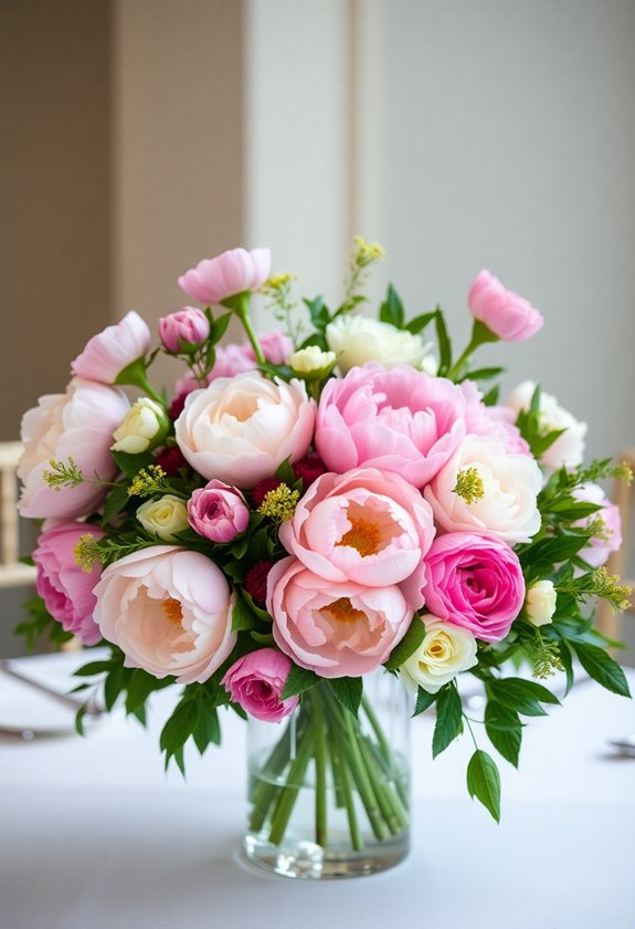 mixing textures for centerpieces