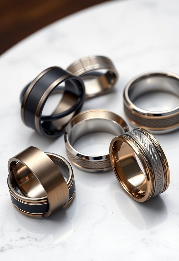 modern classic wedding bands