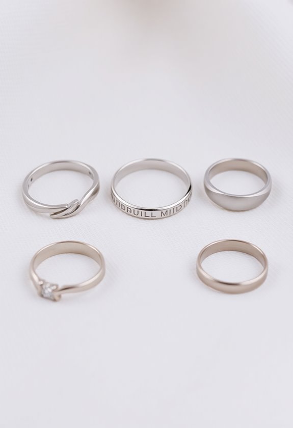 modern durable elegant rings