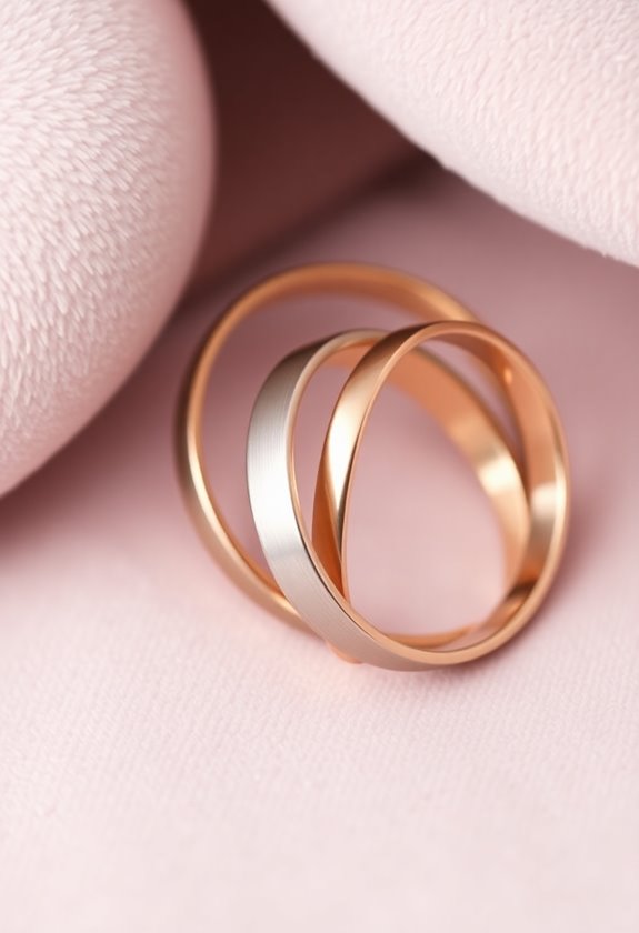 modern mixed metal rings