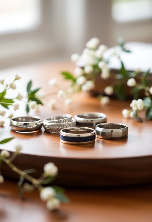 modern stylish wedding bands