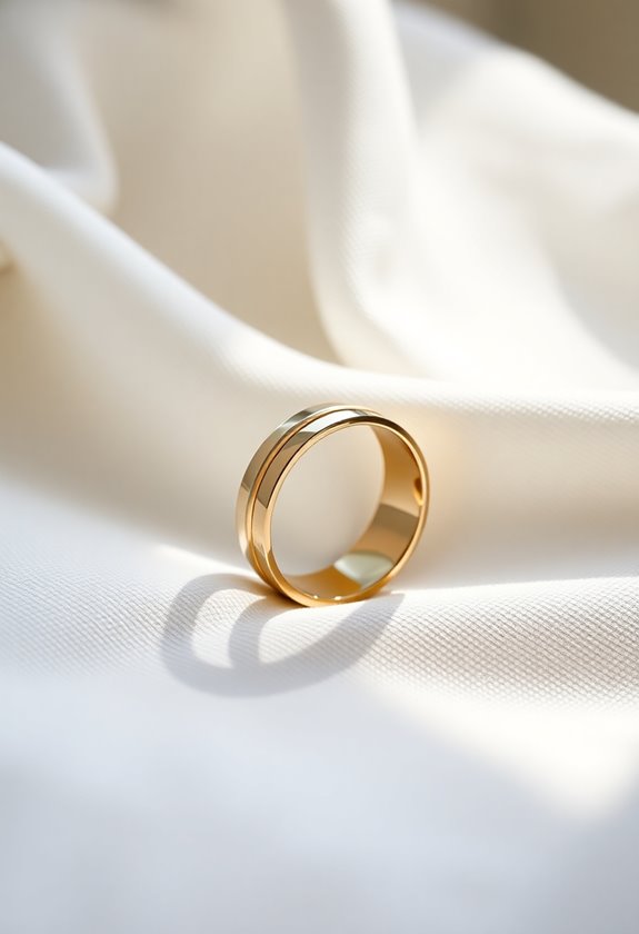 modern two tone wedding ring