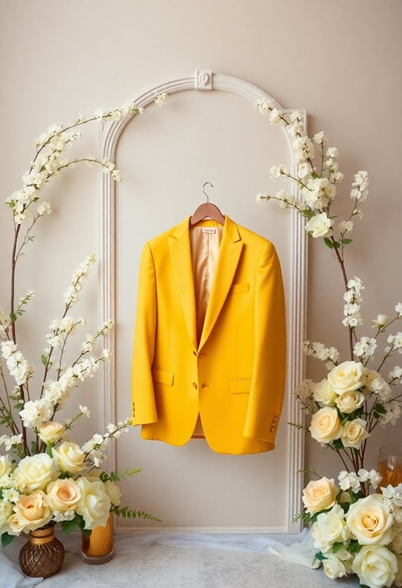 mustard yellow wedding attire