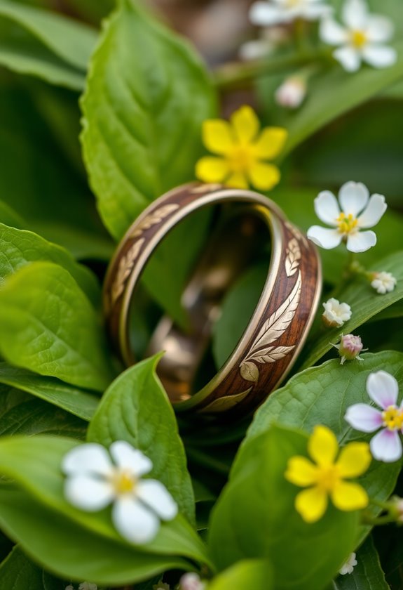 nature inspired wedding bands
