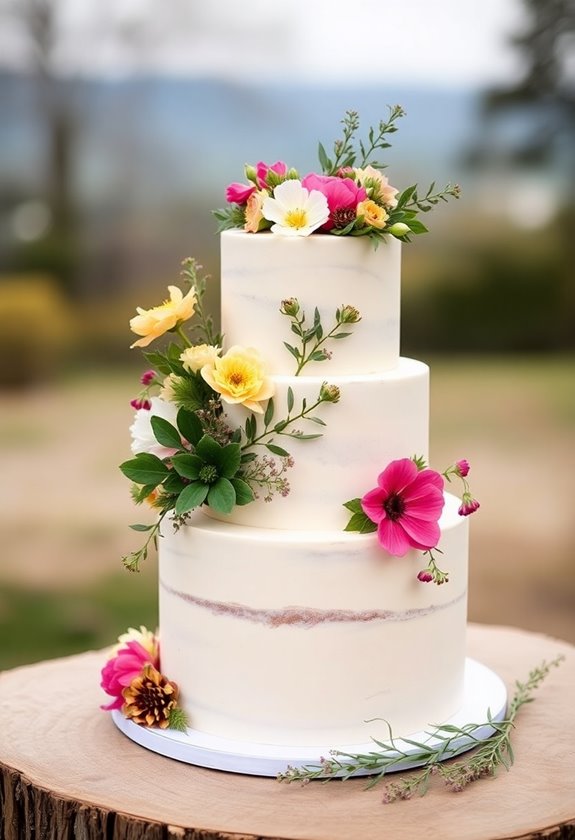 nature inspired wedding cake designs