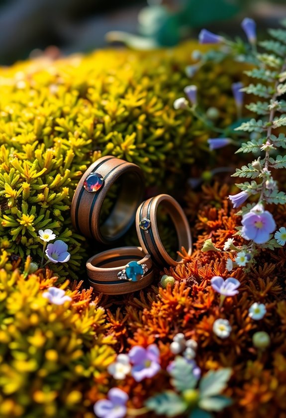 nature inspired wedding rings