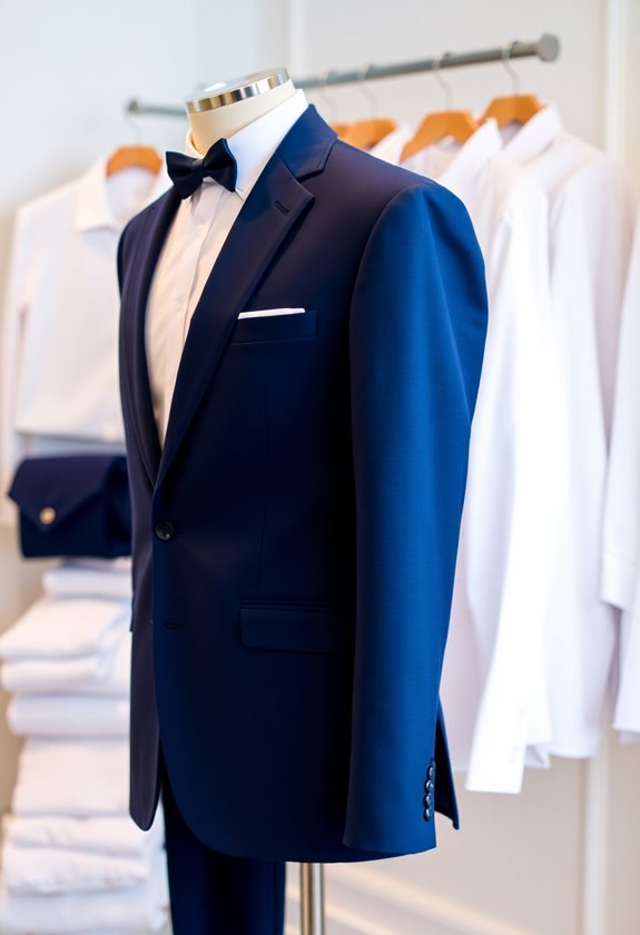 navy tuxedo shirt selection