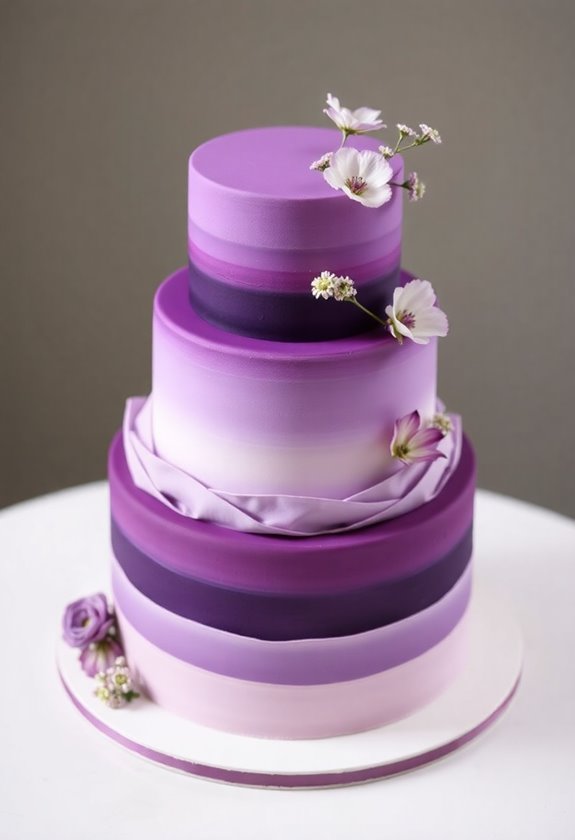 ombre wedding cake design