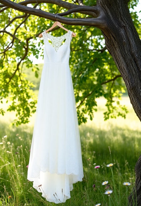 outdoor lace gown selection