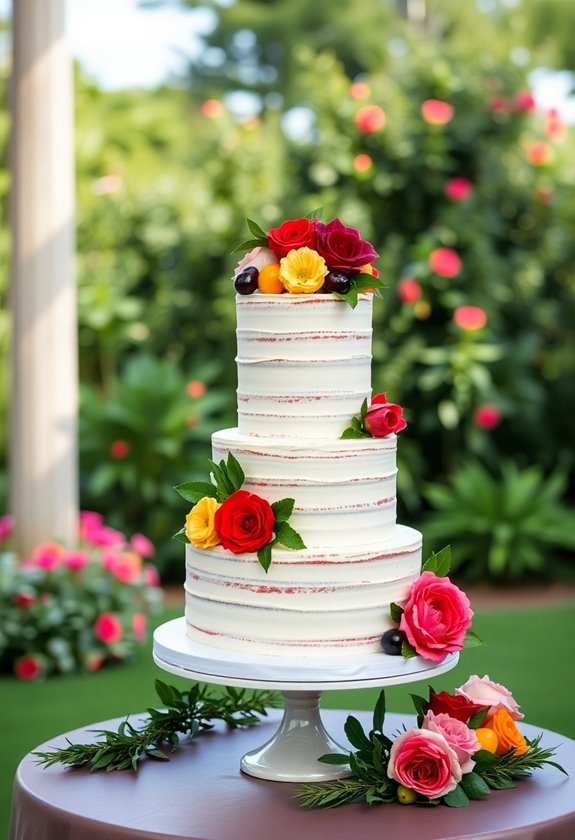 outdoor wedding cake flavors