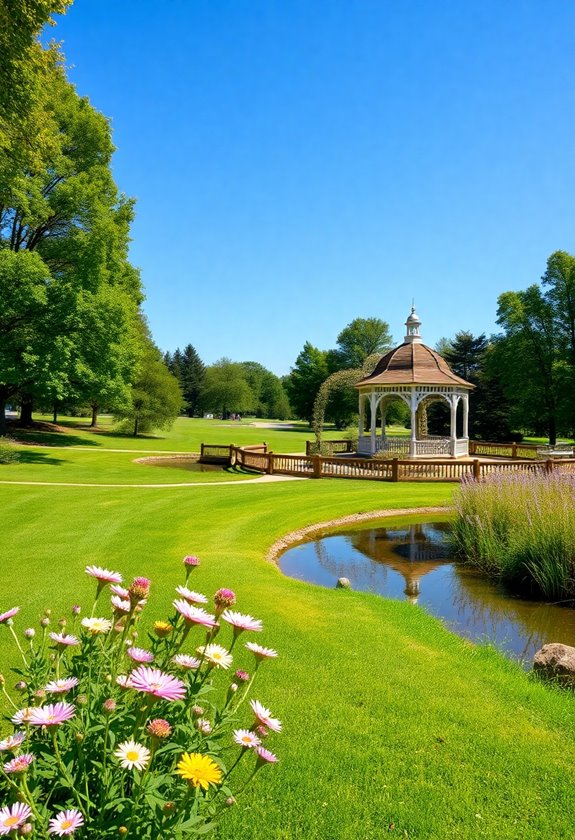 outdoor wedding in park