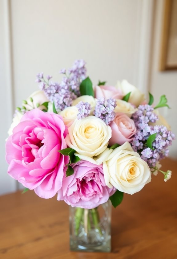pastel floral wedding arrangements