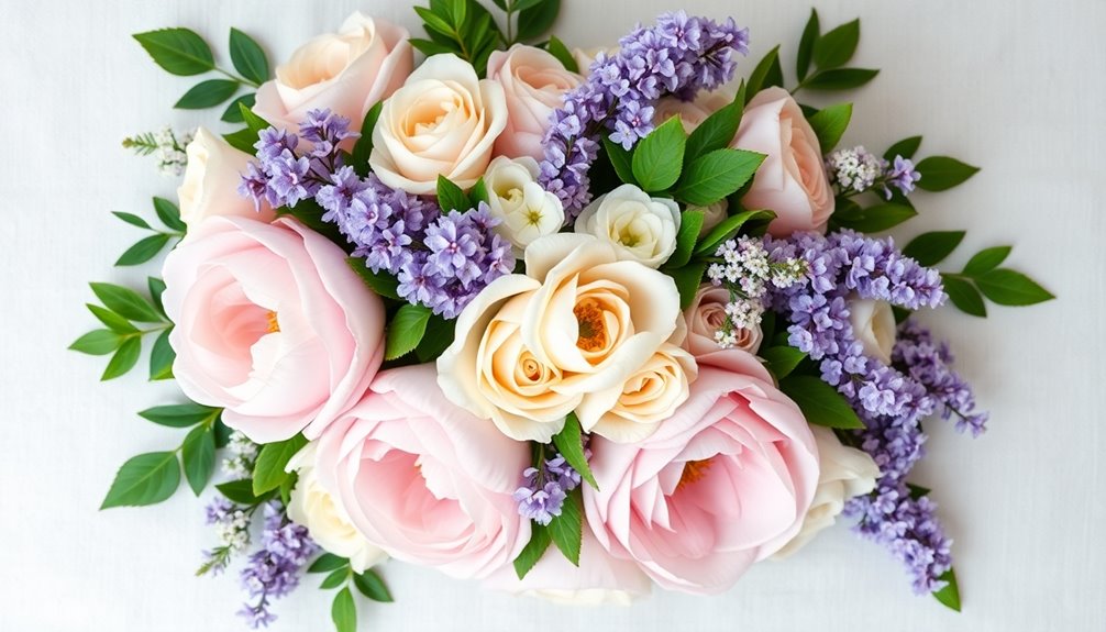 pastel spring wedding flowers