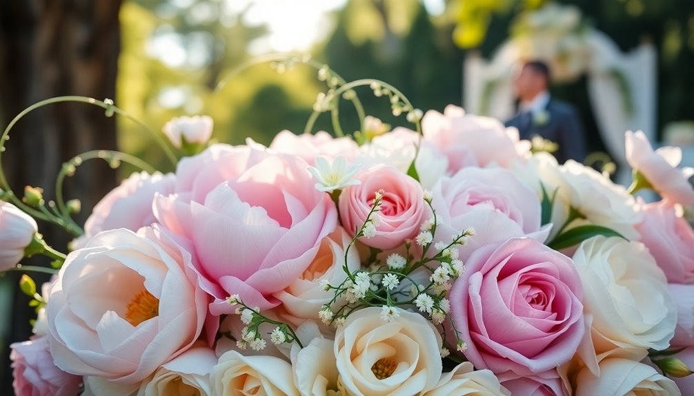 pastel spring wedding flowers