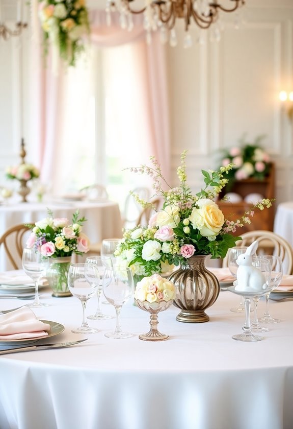 pastel wedding table decor