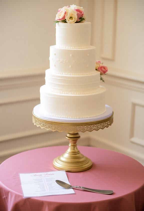 perfect wedding cake portions