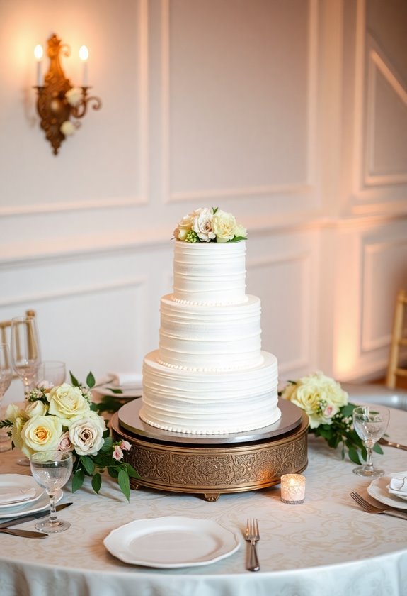 perfect wedding cake slicing